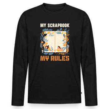Scrapbooking Scrapbook Paper Crafting Scrapbooker - Men's Premium Organic Long Sleeve Shirt - black - Front - Nico (187cm)