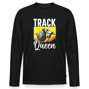 Greyhound Racing Dog Race Greyhound Race Propriétaire de lévrier - T-shirt manches longues Premium bio Homme - noir - Devant - Nico (187cm)