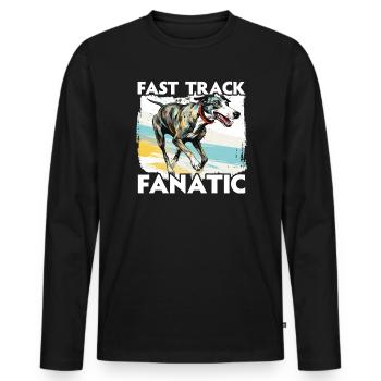 Greyhound Racing Dog Breed Race Greyhound Owner - Männer Premium Bio Langarmshirt - Schwarz - Vorne - Nico (187cm)