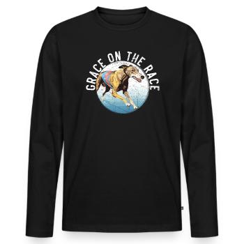 Greyhound Racing Dog Race Greyhound Race Propriétaire de lévrier - T-shirt manches longues Premium bio Homme - noir - Devant - Nico (187cm)
