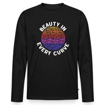 Arabic Calligraphy Calligraphic Writing Lettering - Men's Premium Organic Long Sleeve Shirt - black - Front - Nico (187cm)