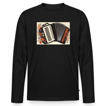 Accordéoniste Instrument de musique Accordéoniste - T-shirt manches longues Premium bio Homme - noir - Devant - Nico (187cm)