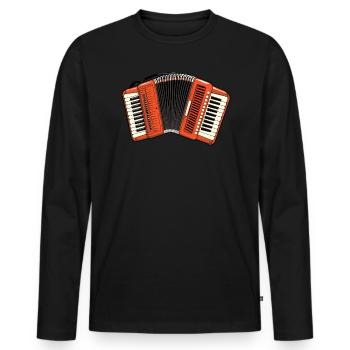 Accordéoniste Instrument de musique Accordéoniste - T-shirt manches longues Premium bio Homme - noir - Devant - Nico (187cm)