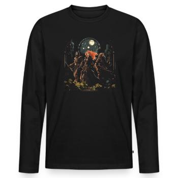 GN GN GN Jeu vidéo de rôle en direct - T-shirt manches longues Premium bio Homme - noir - Devant - Nico (187cm)