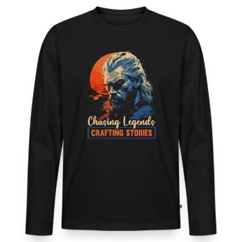GN GN GN Jeu vidéo de rôle en direct - T-shirt manches longues Premium bio Homme - noir - Devant - Nico (187cm)