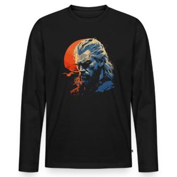GN GN GN Jeu vidéo de rôle en direct - T-shirt manches longues Premium bio Homme - noir - Devant - Nico (187cm)