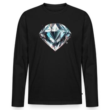 Lapidaire artiste pierres précieuses Pierre de collecte Pierre - T-shirt manches longues Premium bio Homme - noir - Devant - Nico (187cm)
