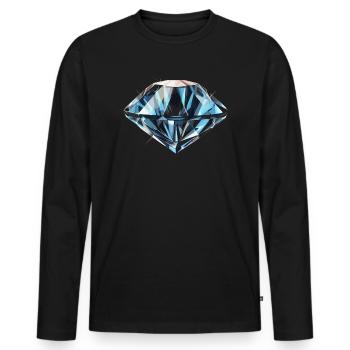 Lapidaire artiste pierres précieuses Pierre de collecte Pierre - T-shirt manches longues Premium bio Homme - noir - Devant - Nico (187cm)
