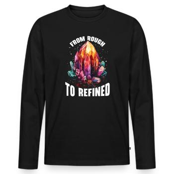 Lapidaire artiste pierres précieuses Pierre de collecte Pierre - T-shirt manches longues Premium bio Homme - noir - Devant - Nico (187cm)