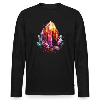 Lapidaire artiste pierres précieuses Pierre de collecte Pierre - T-shirt manches longues Premium bio Homme - noir - Devant - Nico (187cm)
