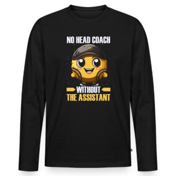 Assistant Coach Sport Trainer Team Coaching - Men's Premium Organic Long Sleeve Shirt - black - Front - Nico (187cm)