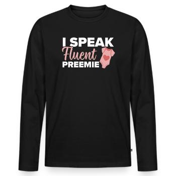 Registered Nurse Medical Medicine Neonatal Nurse - Men's Premium Organic Long Sleeve Shirt - black - Front - Nico (187cm)