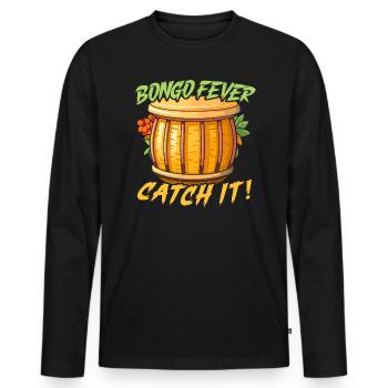 Bongospieler Musikinstrument Musiker - Männer Premium Bio Langarmshirt - Schwarz - Vorne - Nico (187cm)