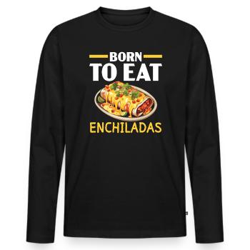 Enchilada Lover Mexican Food Mexico Cuisine Foodie - Men's Premium Organic Long Sleeve Shirt - black - Front - Nico (187cm)