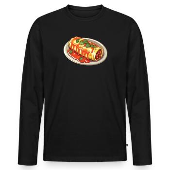 Enchilada Lover Mexican Food Mexico Cuisine Foodie - Men's Premium Organic Long Sleeve Shirt - black - Front - Nico (187cm)