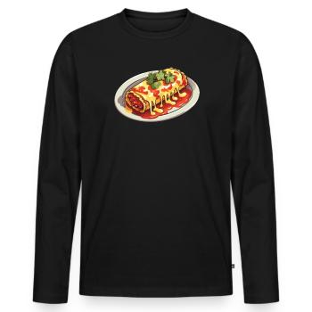 Enchilada Lover Mexican Food Mexico Cuisine Foodie - Men's Premium Organic Long Sleeve Shirt - black - Front - Nico (187cm)