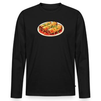 Enchilada Lover Mexican Food Mexico Cuisine Foodie - Men's Premium Organic Long Sleeve Shirt - black - Front - Nico (187cm)