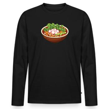 Pozole Liebhaber Mexikanisches Essen Mexiko Küche Feinschmecker - Männer Premium Bio Langarmshirt - Schwarz - Vorne - Nico (187cm)