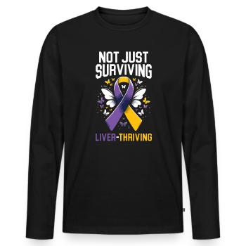 Autoimmun-Hepatitis-Bewusstsein Welt-Hepatitis-Tag - Männer Premium Bio Langarmshirt - Schwarz - Vorne - Nico (187cm)