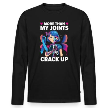 Sensibilisation à l’arthrite juvénile Maladie auto-immune - T-shirt manches longues Premium bio Homme - noir - Devant - Nico (187cm)