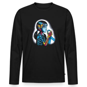 Sensibilisation à l’arthrite juvénile Maladie auto-immune - T-shirt manches longues Premium bio Homme - noir - Devant - Nico (187cm)