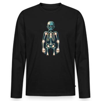 Sensibilisation à l’arthrite juvénile Maladie auto-immune - T-shirt manches longues Premium bio Homme - noir - Devant - Nico (187cm)