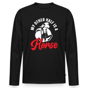 Zentaur Fabelwesen Griechische Mythologie - Männer Premium Bio Langarmshirt - Schwarz - Vorne - Nico (187cm)
