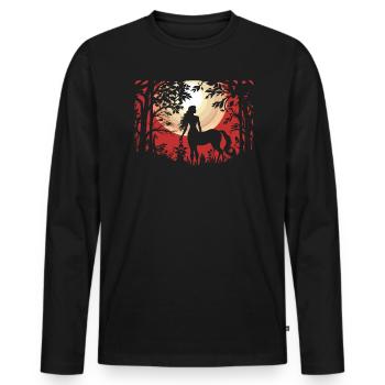 Centaur Mythical Creature Greek Mythology - Men's Premium Organic Long Sleeve Shirt - black - Front - Nico (187cm)