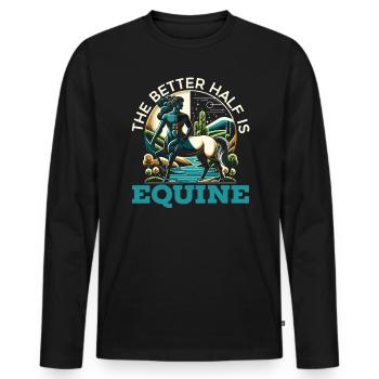 Centaur Mythical Creature Greek Mythology - Men's Premium Organic Long Sleeve Shirt - black - Front - Nico (187cm)