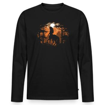 Centaur Mythical Creature Greek Mythology - Men's Premium Organic Long Sleeve Shirt - black - Front - Nico (187cm)