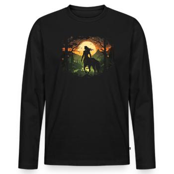 Centaur Mythical Creature Greek Mythology - Men's Premium Organic Long Sleeve Shirt - black - Front - Nico (187cm)