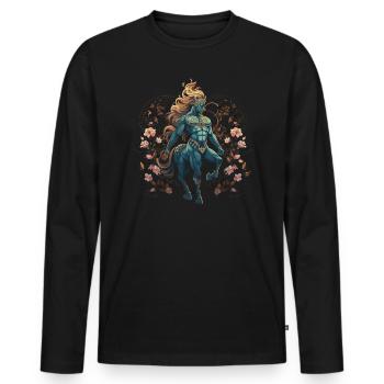 Centaur Mythical Creature Greek Mythology - Men's Premium Organic Long Sleeve Shirt - black - Front - Nico (187cm)