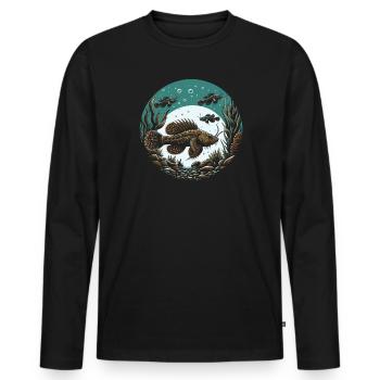 Borstennase Plecos Fischliebhaber Süßwasseraquarium - Männer Premium Bio Langarmshirt - Schwarz - Vorne - Nico (187cm)