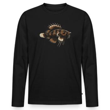 Borstennase Plecos Fischliebhaber Süßwasseraquarium - Männer Premium Bio Langarmshirt - Schwarz - Vorne - Nico (187cm)