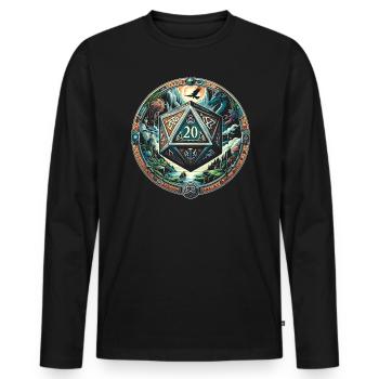 Jeu de rôle RPG Maître du jeu vidéo Gamer - T-shirt manches longues Premium bio Homme - noir - Devant - Nico (187cm)