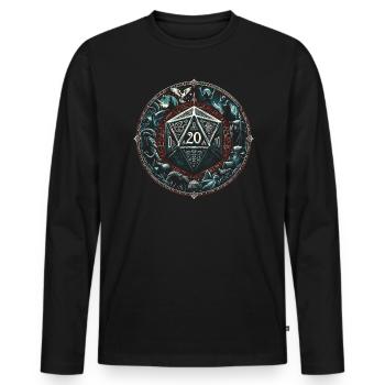 Jeu de rôle RPG Maître du jeu vidéo Gamer - T-shirt manches longues Premium bio Homme - noir - Devant - Nico (187cm)