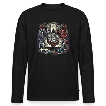 Role Playing Game RPG Master Video Game Gamer - Men's Premium Organic Long Sleeve Shirt - black - Front - Nico (187cm)