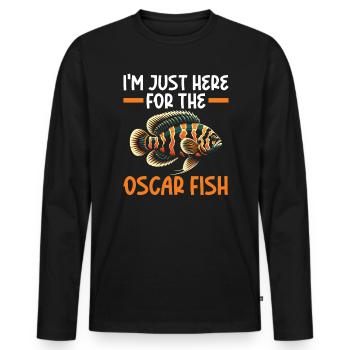 Oscar Fish Lover Freshwater Fishkeeping Aquarium - Men's Premium Organic Long Sleeve Shirt - black - Front - Nico (187cm)