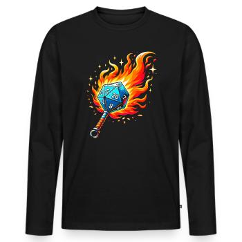 Jeu de rôle RPG Maître du jeu vidéo Gamer - T-shirt manches longues Premium bio Homme - noir - Devant - Nico (187cm)