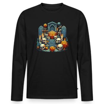 Role Playing Game RPG Master Video Game Gamer - Men's Premium Organic Long Sleeve Shirt - black - Front - Nico (187cm)