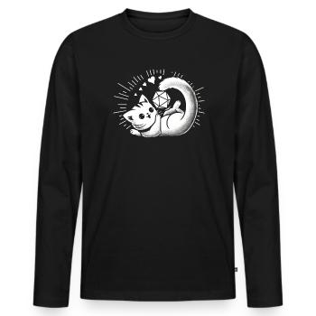 Jeu de rôle RPG Maître du jeu vidéo Gamer - T-shirt manches longues Premium bio Homme - noir - Devant - Nico (187cm)