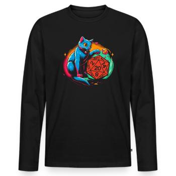 Role Playing Game RPG Master Video Game Gamer - Men's Premium Organic Long Sleeve Shirt - black - Front - Nico (187cm)
