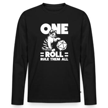 Jeu de rôle RPG Maître du jeu vidéo Gamer - T-shirt manches longues Premium bio Homme - noir - Devant - Nico (187cm)