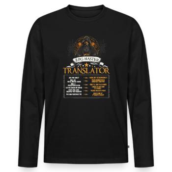 Role Playing Game RPG Master Video Game Gamer - Men's Premium Organic Long Sleeve Shirt - black - Front - Nico (187cm)