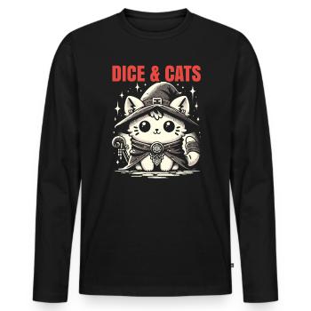 Jeu de rôle RPG Maître du jeu vidéo Gamer - T-shirt manches longues Premium bio Homme - noir - Devant - Nico (187cm)