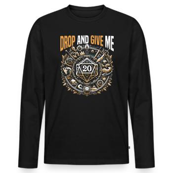 Role Playing Game RPG Master Video Game Gamer - Men's Premium Organic Long Sleeve Shirt - black - Front - Nico (187cm)