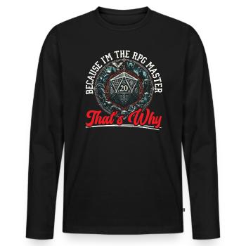 Role Playing Game RPG Master Video Game Gamer - Men's Premium Organic Long Sleeve Shirt - black - Front - Nico (187cm)