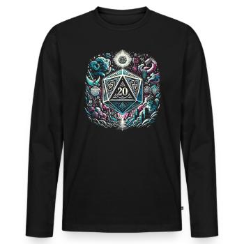 Role Playing Game RPG Master Video Game Gamer - Men's Premium Organic Long Sleeve Shirt - black - Front - Nico (187cm)