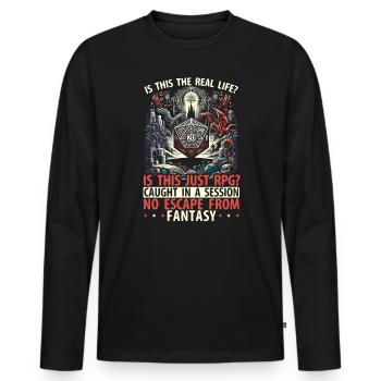 Jeu de rôle RPG Maître du jeu vidéo Gamer - T-shirt manches longues Premium bio Homme - noir - Devant - Nico (187cm)