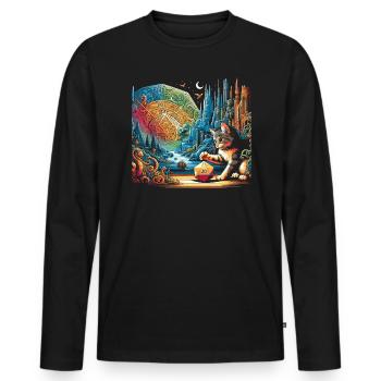 Jeu de rôle RPG Maître du jeu vidéo Gamer - T-shirt manches longues Premium bio Homme - noir - Devant - Nico (187cm)
